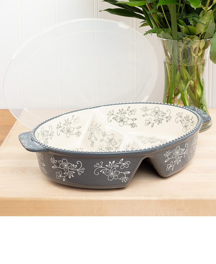 temp-tations? Floral Lace Kitchen Collection GRAY